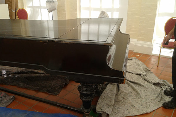 piano damage restoration project