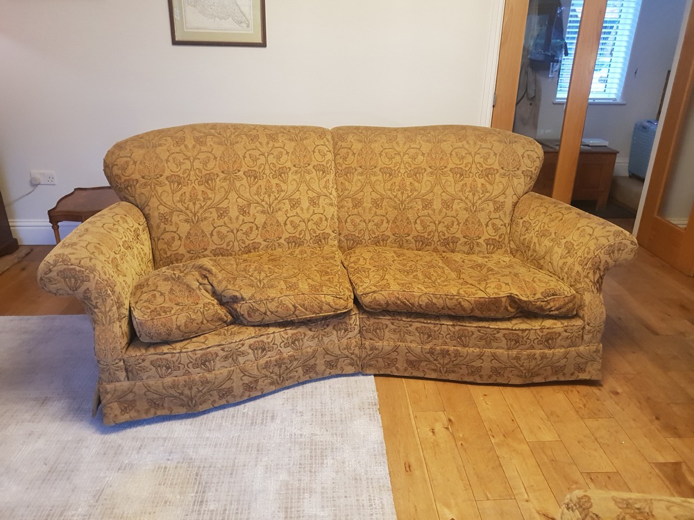 sofa refurb before