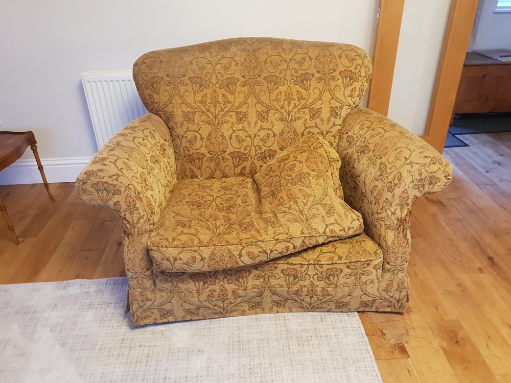 sofa refurb before